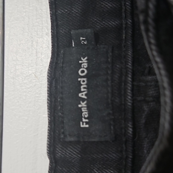 Frank and Oak The Stevie Tapered Fit High Rise Jean in Washed Black - Picture 6 of 10